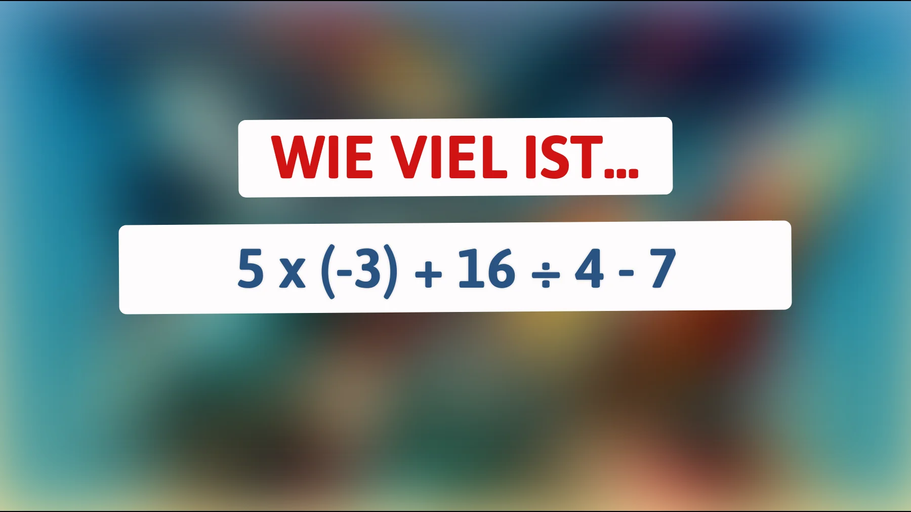 Nur die brillantesten Köpfe können dieses mathematische Rätsel knacken! Bist du bereit für die Herausforderung?"